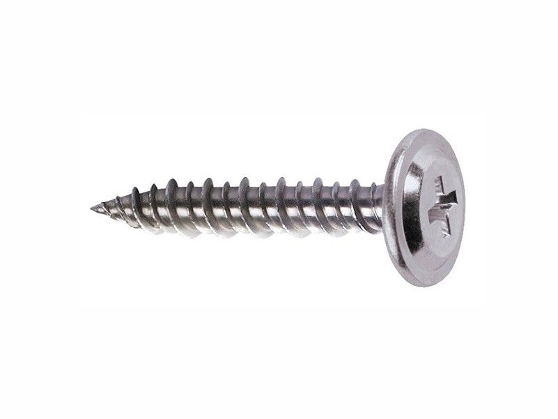 Self tapping screws, flat wafer head, AISI 304 (A2) stainless steel