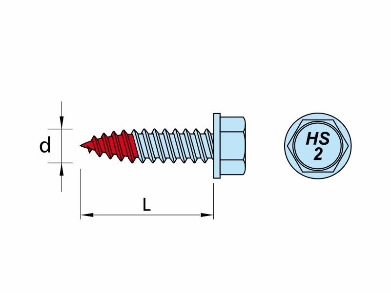 DRILLER® BI-METAL chipless stitching screws for steel sheets overlapping