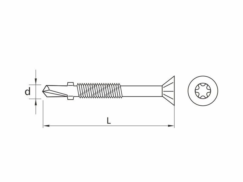 Self drilling screws with wings, partial thread, with anticorrosive coating