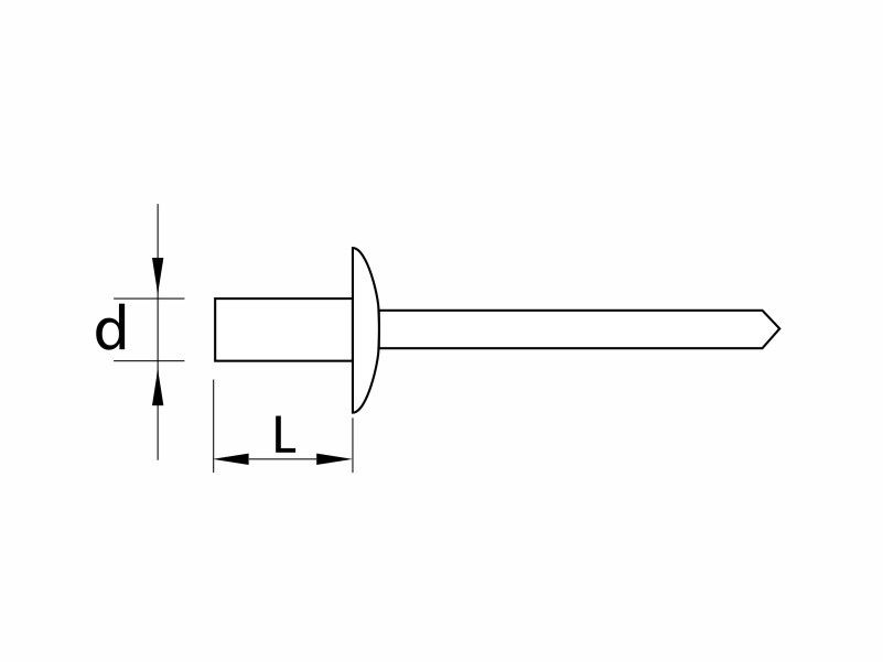 Closed end steel-steel blind rivets