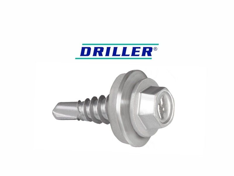 DRILLER® stitching screws for steel sheets overlapping, with anticorrosive coating