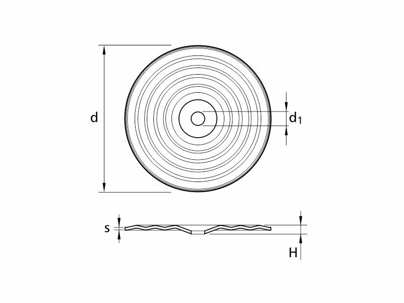 Round steel convex washers Ø70