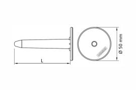 Telescope plugs for flat roofs insulation, polyamide