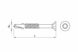 Self drilling screws with wings, partial thread, with anticorrosive coating