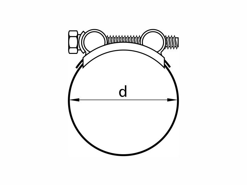 Robust hose clamps W1 for high-tension hoses