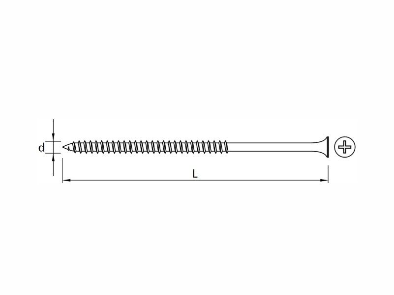 Self tapping screws for telescope plugs IDP/IDPO onto steel substructure, anticorrosive coating