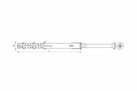 Nail plugs for hammer fixing, Ø 10 mm polypropylene plug