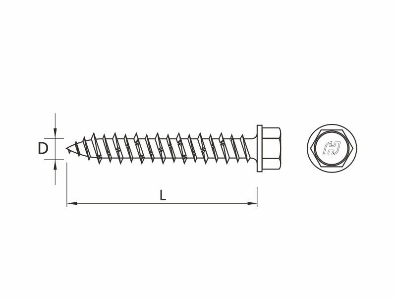 DRILLER® self tapping screws for fixing of supporting units onto concrete substructure