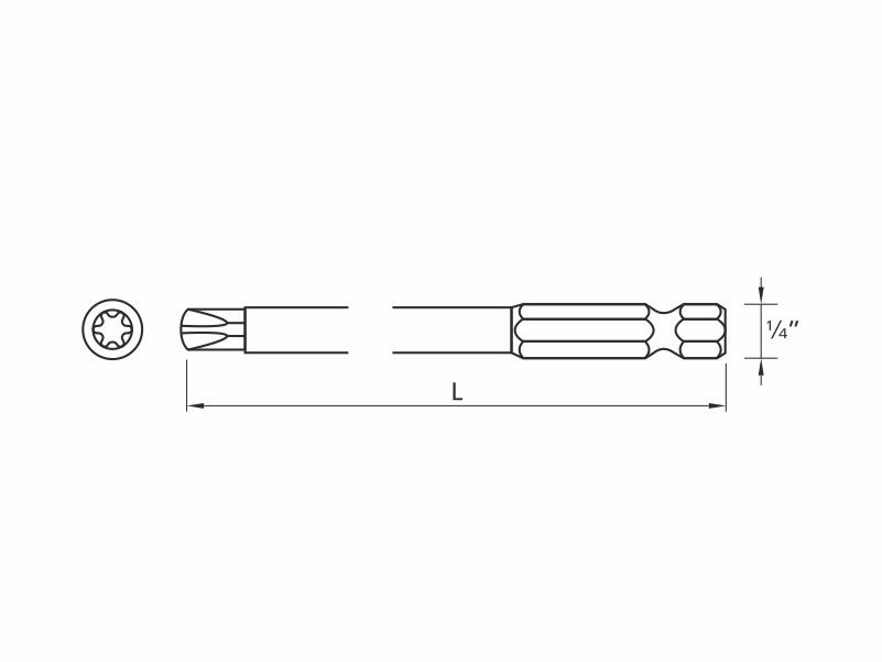 DRILLER® star drive insert bits long series