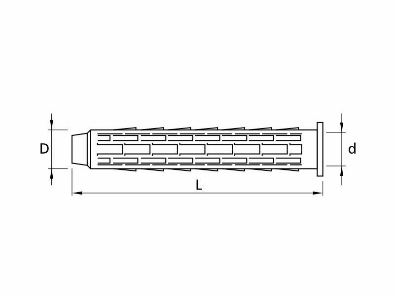 Plastic sleeve for chemical injection fixing in hollow blocks