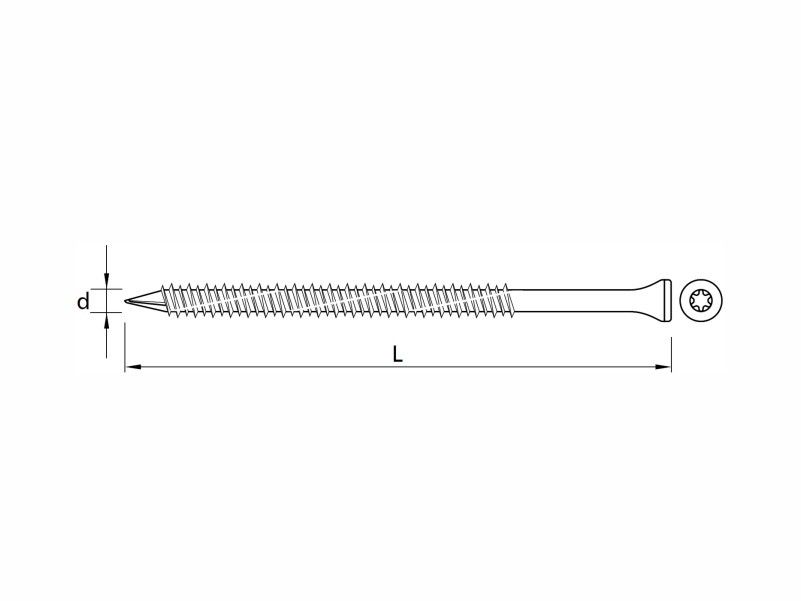 Concrete screws for telescope plugs IDP/IDPO onto concrete substructure, anticorrosive coating