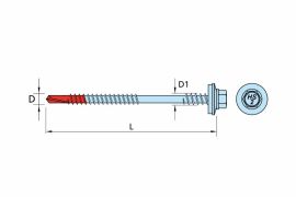 self drilling BI-METAL screws for fixing of sandwich panels onto steel substructure