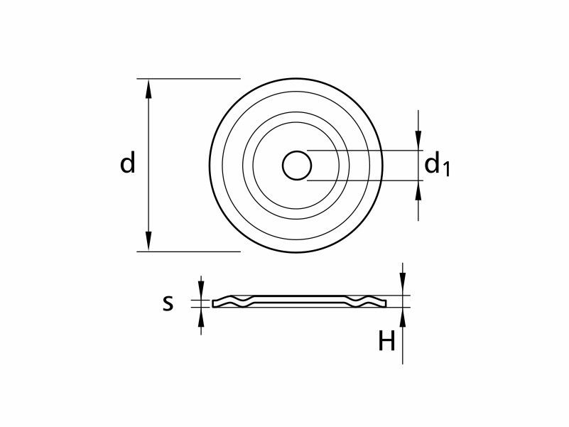 Flat round steel washers Ø40