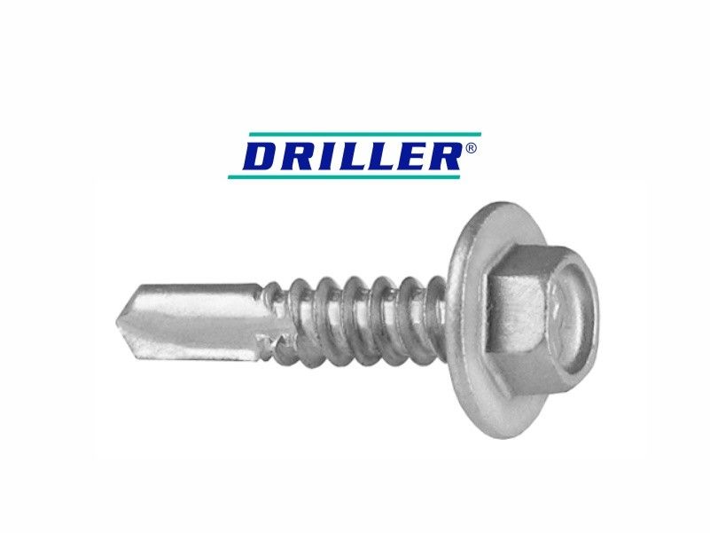 DRILLER® self drilling flange head screws, with anticorrosive coating