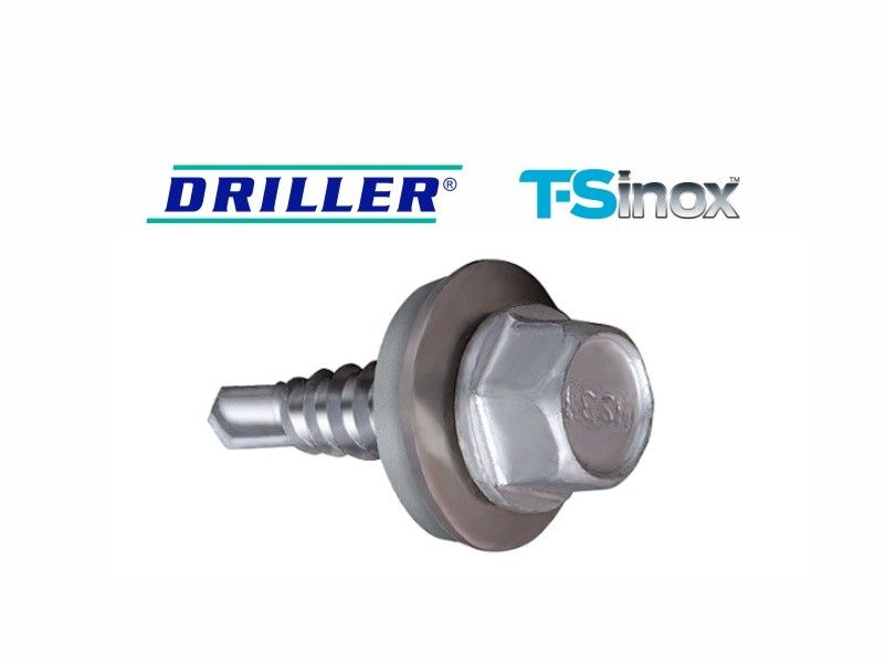 DRILLER® stitching screws for steel sheets overlapping, AISI 304-TS stainless steel