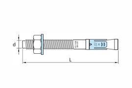 Torque controlled expansion anchors for cracked and non-cracked concrete, anticorrosive coating