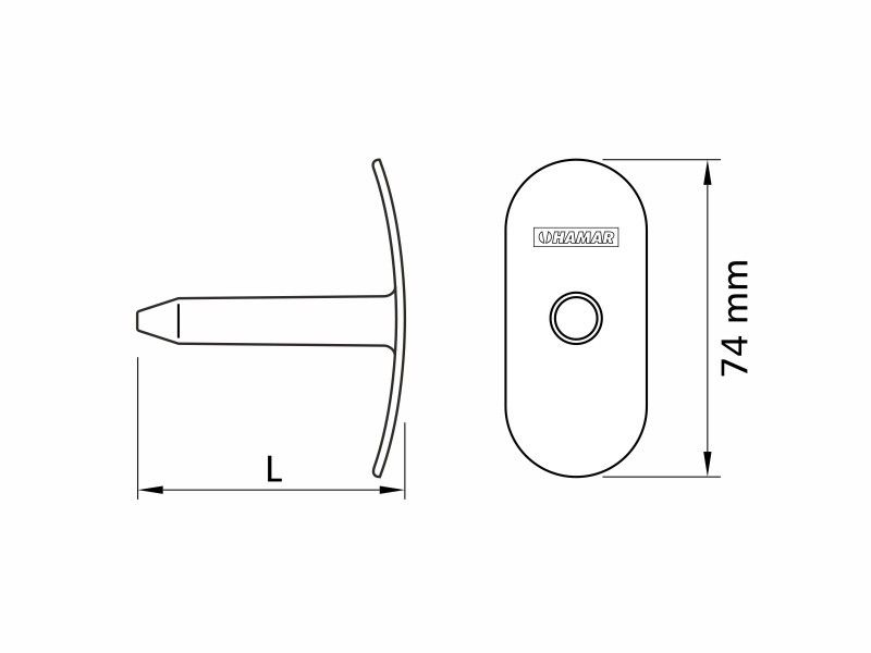 Telescope plugs for flat roofs insulation (oval type), polypropylene