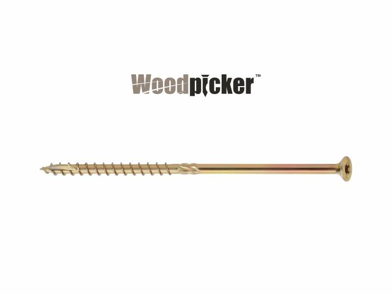 Woodpicker™ carpentry screws for structural connections of wooden elements, flat countersunk head