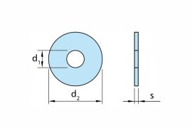 Enlarged washers DIN9021, AISI 304 (A2) and AISI 316 (A4) stainless steel