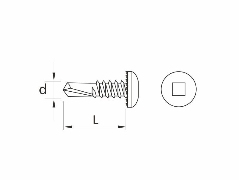 Self drilling screws, pan head with serration