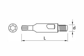 DRILLER® threaded bit extension