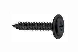 Self tapping screws, flat wafer head, black phosphated