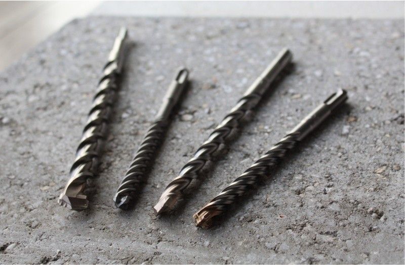 SDS-PLUS hammer drill bits, four cutting edges