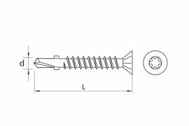 Self drilling screws with wings, full thread