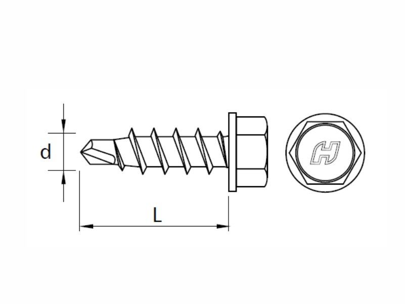 DRILLER® stitching screws for steel sheets overlapping