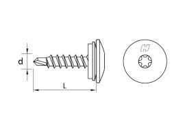 DRILLER® stitching screws for steel sheets overlapping, with anticorrosive coating