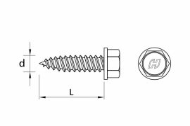 DRILLER® chipless stitching screws for steel sheets overlapping