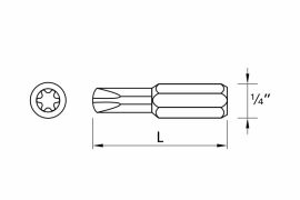 Star drive insert bits