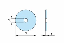 Stainless steel round washersa for cold storage sandwich panel fixing