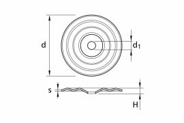 Round steel convex washers Ø50