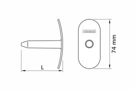 Telescope plugs for flat roofs insulation (oval type), polyamide