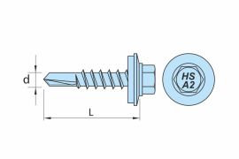 DRILLER® self drilling screws, AISI 304 (A2) stainless steel