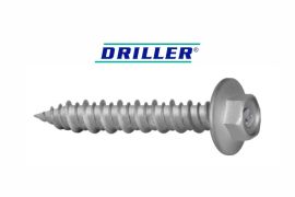 DRILLER® hex washer flange head concrete screws, with anticorrosive coating