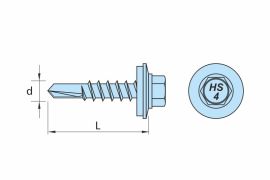 DRILLER® self drilling screws, AISI 410 stainless steel