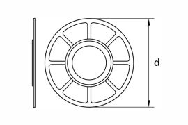 Insulation holding flange for styrofoam or hard mineral wool fixing