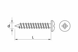 Chipboard screws, pan head