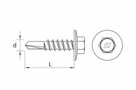 DRILLER® self drilling flange head screws, with anticorrosive coating