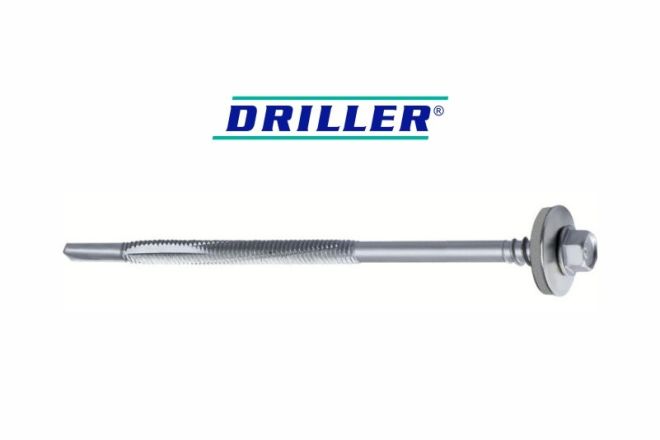 5,5/6,3 / max. 12 - DRILLER® self drilling BI-METAL screws for fixing of sandwich panels onto steel substructure, with anticorrosive coating