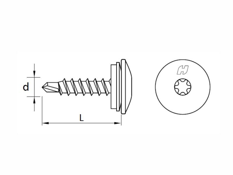 DRILLER® stitching screws for steel sheets overlapping, with anticorrosive coating