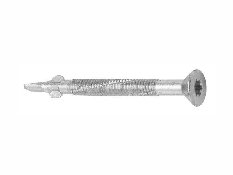 Self drilling screws with wings, full thread, with anticorrosive coating