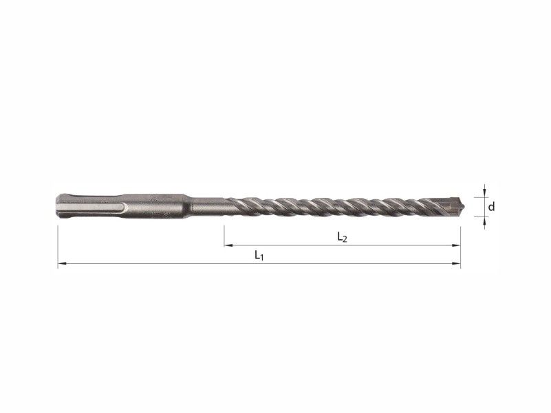 SDS-PLUS hammer drill bits, four cutting edges