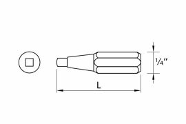 DRILLER® square drive insert bits