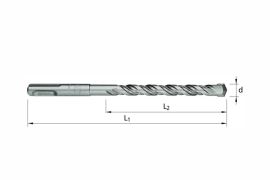 SDS-PLUS hammer drill bits, two cutting edges