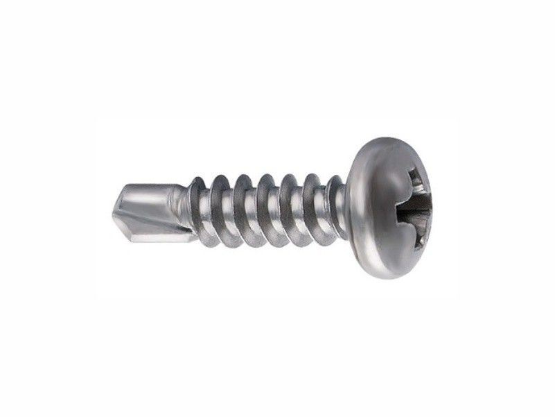 Self drilling screws, pan head, AISI 410 stainless steel