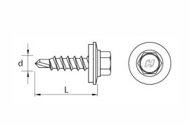 DRILLER® stitching screws for steel sheets overlapping