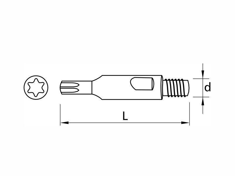 DRILLER® threaded bit extension